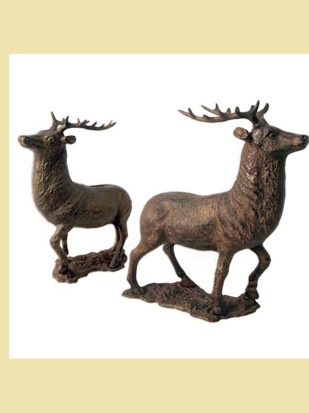 Cast Iron Huge Large Elk Statue / Figurine 12" tall by 10" long 04632